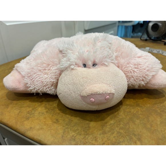 Pillow Pets Pee-wees Pink Pig Plush Stuffed Animal Small 11 inch Travel Pillow - Picture 3 of 9